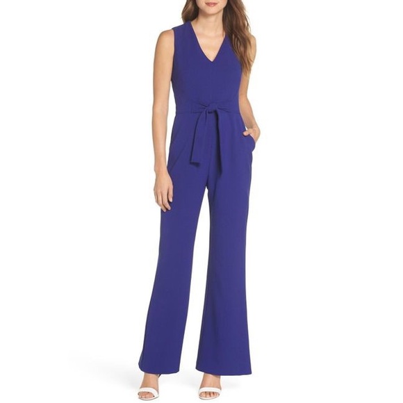 vince camuto blue jumpsuit